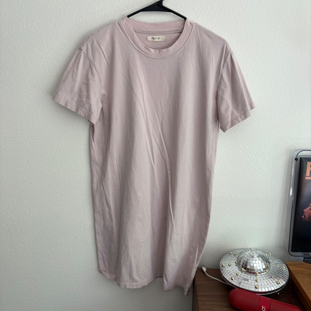 Madewell Northside T-Shirt Dress Dusty Rose Pink‎ Cotton Crew Neck Small